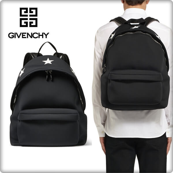 2015新作GIVENCHY ジバンシィスーパーコピー STAR-EMBOSSED BACKPACK ブラック